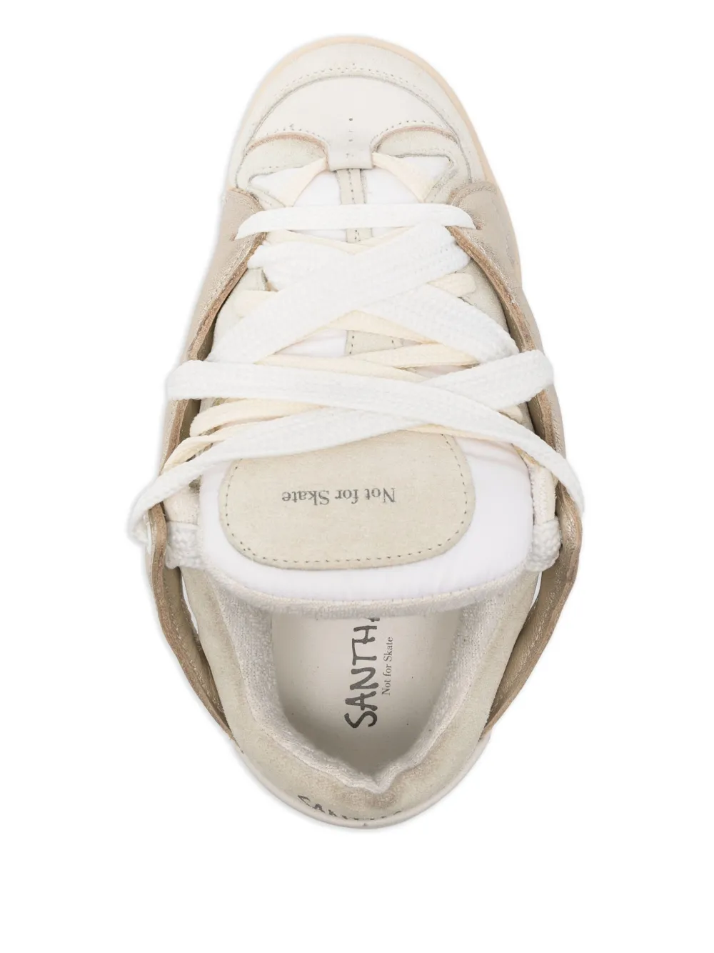 SANTHA cut-out lace-up sneakers White