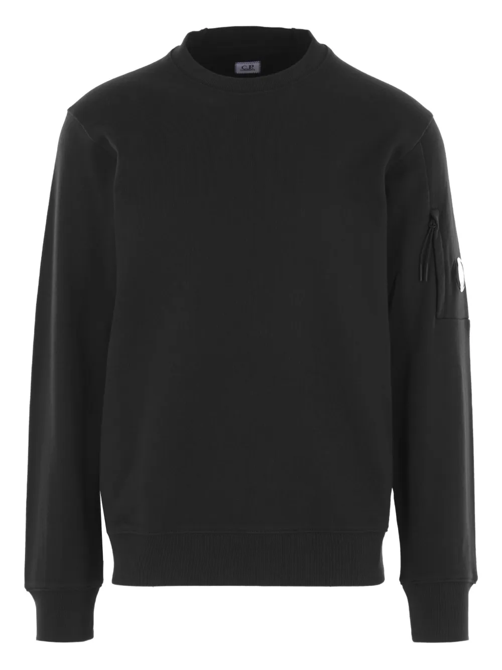 C.P. Company Sweater met zak en ronde hals Zwart