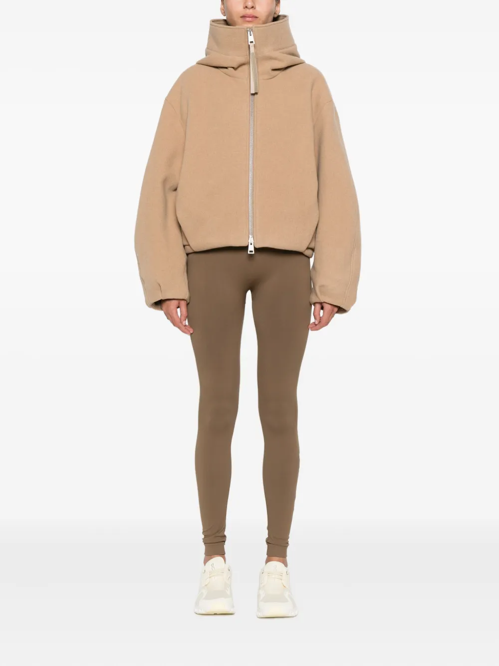 'S Max Mara Basile logo-print leggings - Bruin