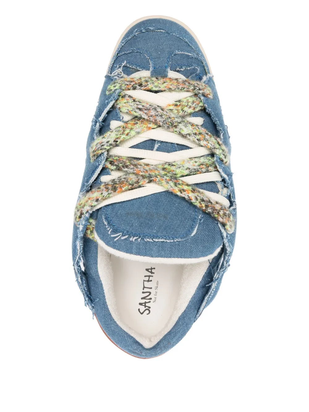 SANTHA Model 1 denim cut-out sneakers Blue