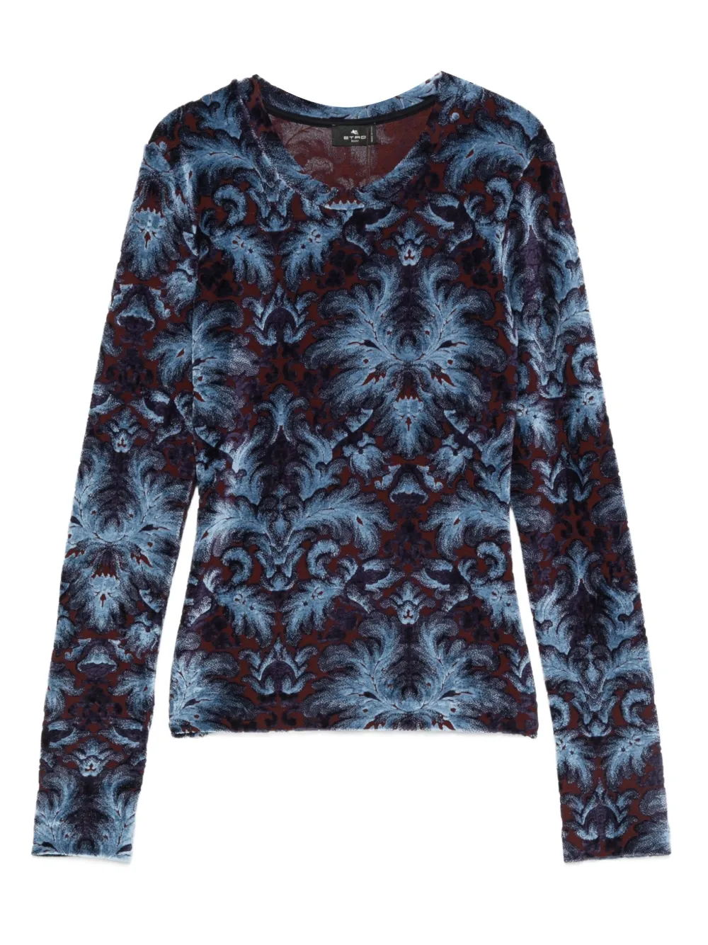 ETRO floral-print top Blauw