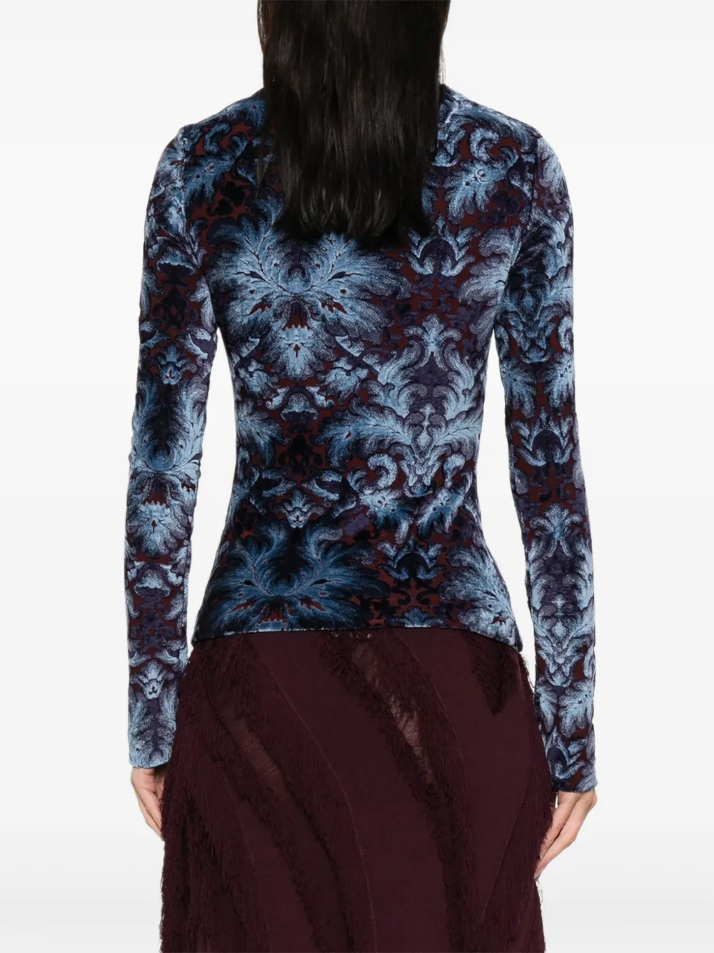 ETRO floral-print top Blauw