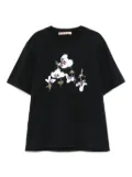 Marni Kids sequin-flower T-shirt - Black