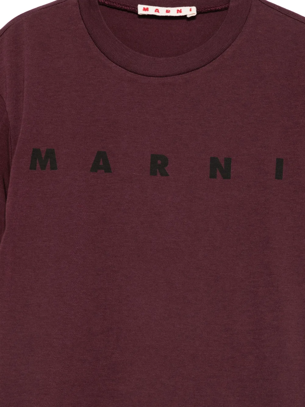 Marni Kids T-shirt met logoprint Rood