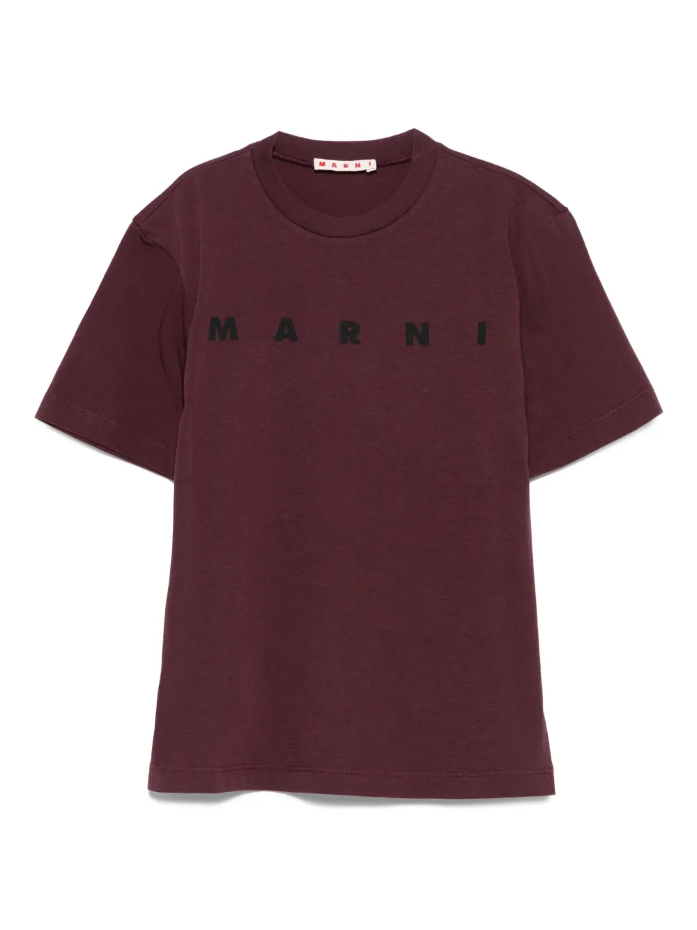 Marni Kids logo-print T-shirt Rood