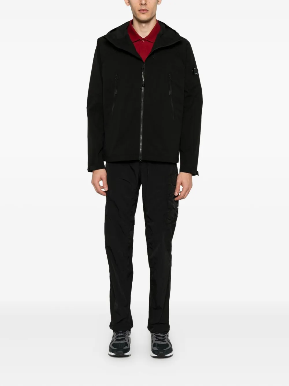 C.P. Company Jack met capuchon en zak Zwart