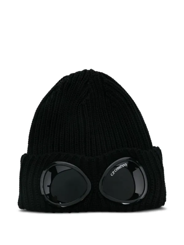 帽子 C.P. COMPANY GOGGLE BEANIE CP Company White Beanie Hat Men's Retro Woolly Hat Genuine