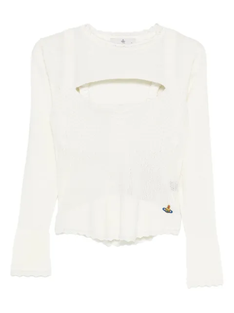 Vivienne Westwood توب منسوج مزين بفتحات