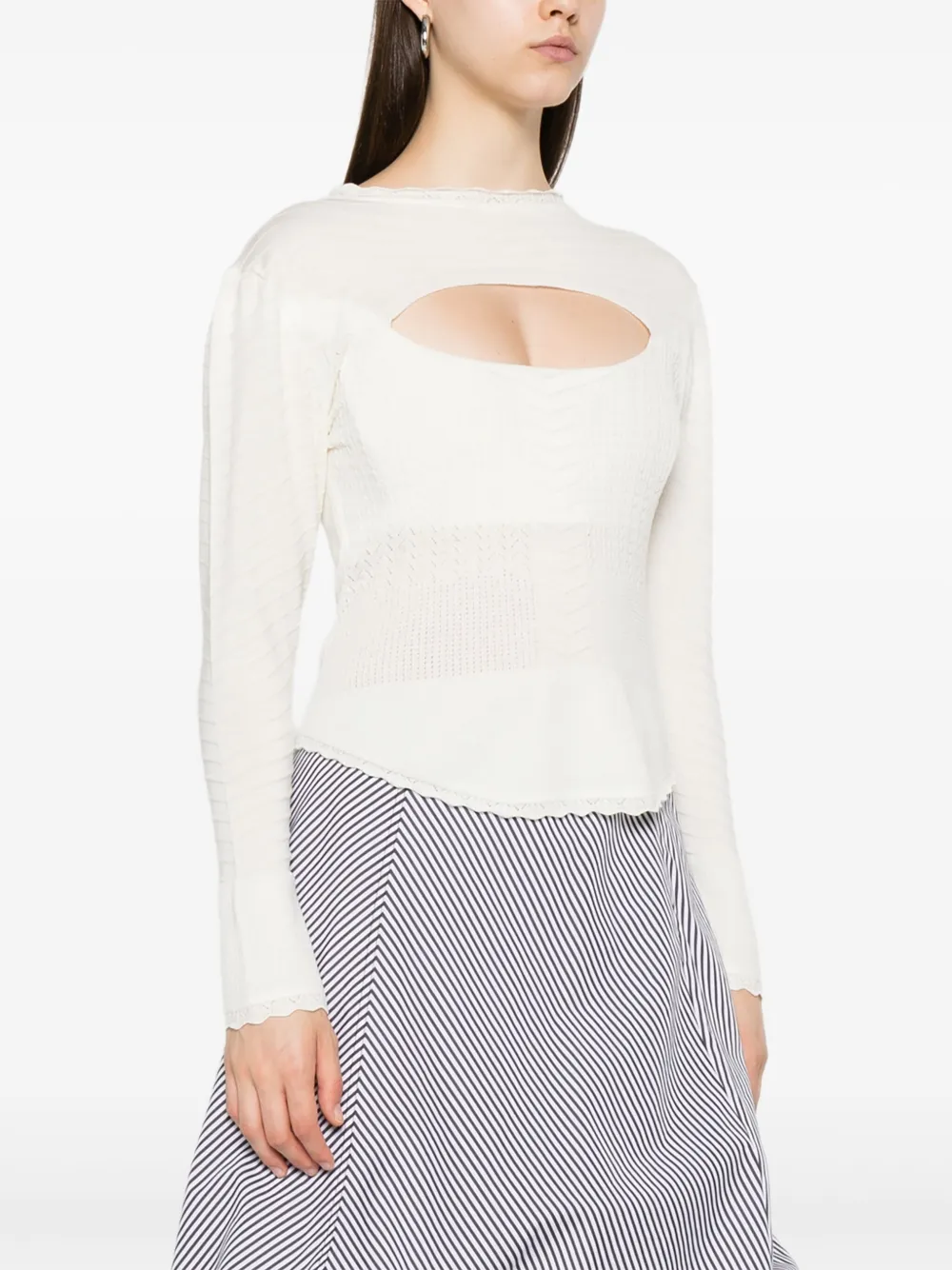 Vivienne Westwood Top met cut-out Beige