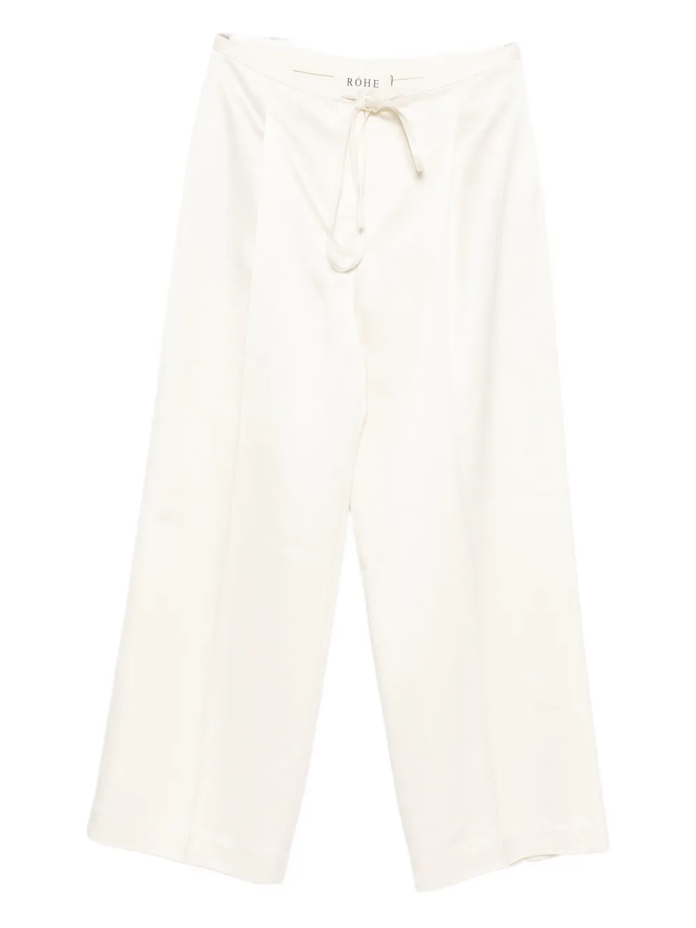 Rohe Drawstring Straight-hem Trousers In White