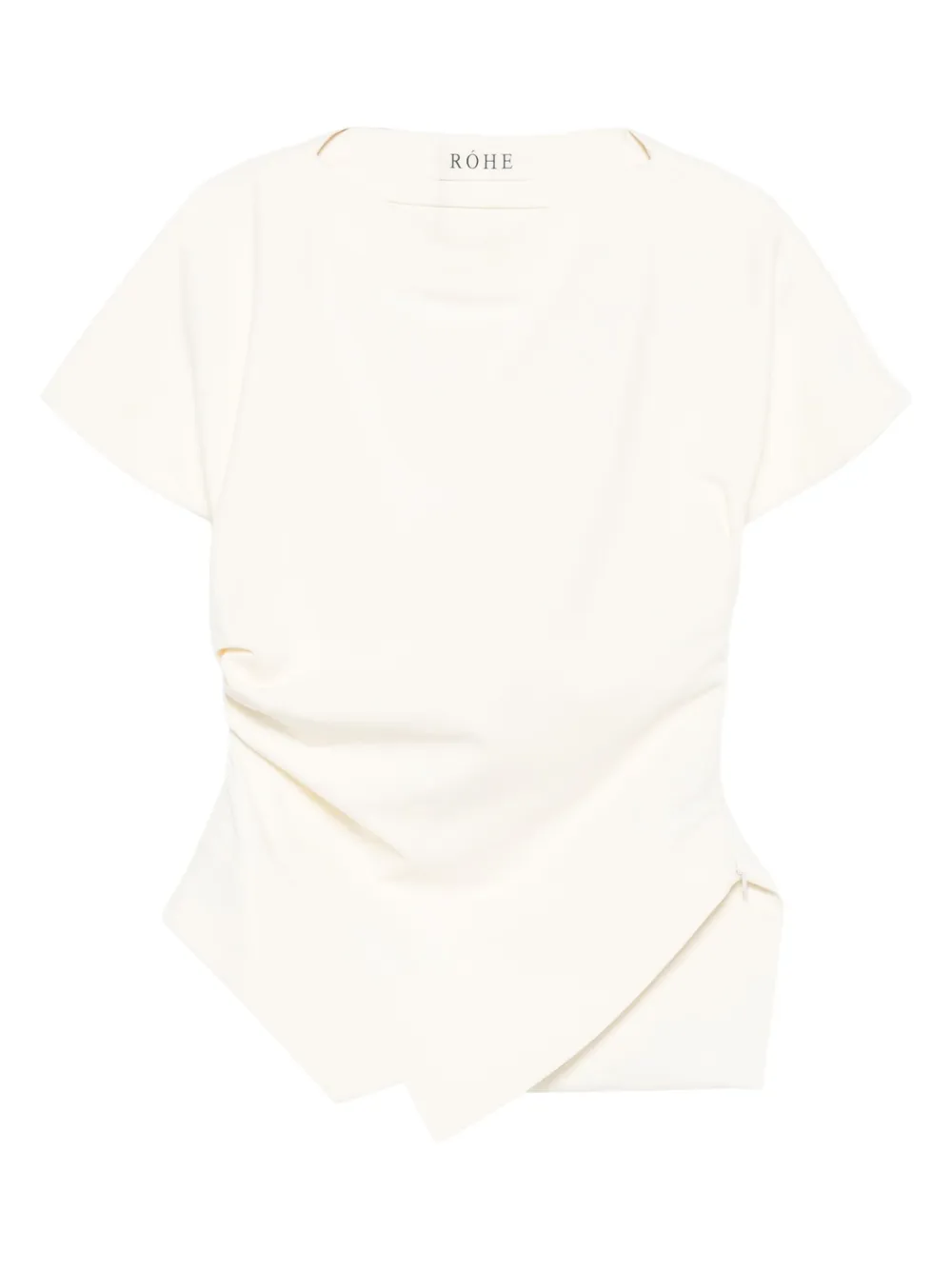 Róhe draped short-sleeve top