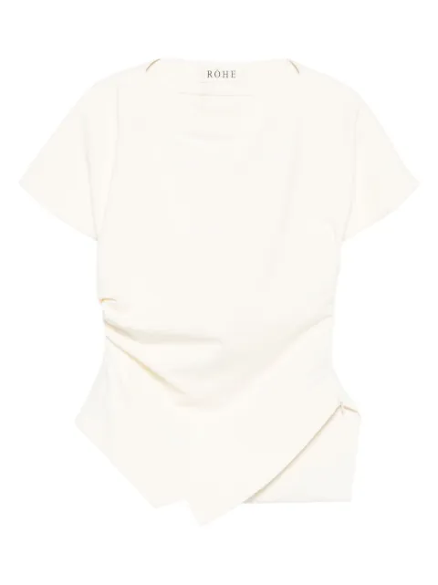 Róhe draped short-sleeve top