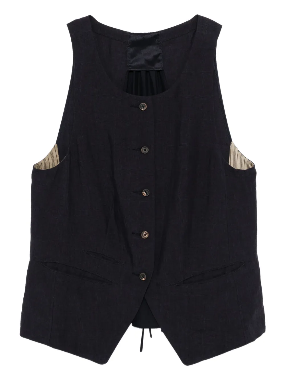 Ziggy Chen Linen Jacket In Black