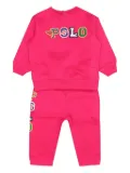 POLO RALPH LAUREN KIDS logo-applique tracksuit set - Pink