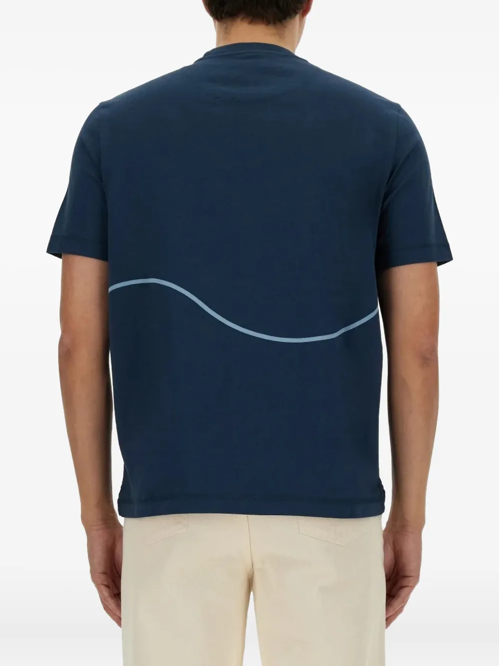 PS Paul Smith Gewelfd T-shirt Blauw