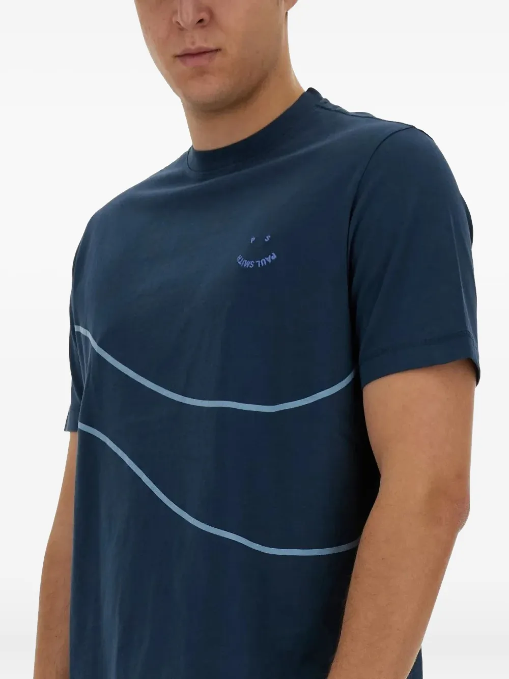 PS Paul Smith Gewelfd T-shirt Blauw