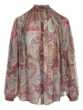 ETRO paisley print high-neck blouse - Red