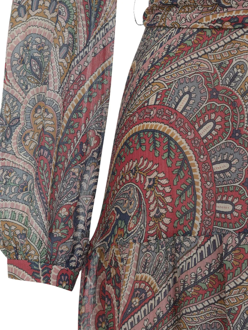 ETRO paisley ruffled maxi dress Rood