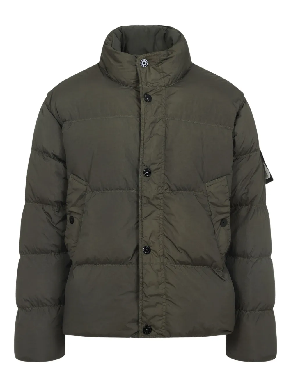 Stone Island logo-patch puffer-jacket Groen