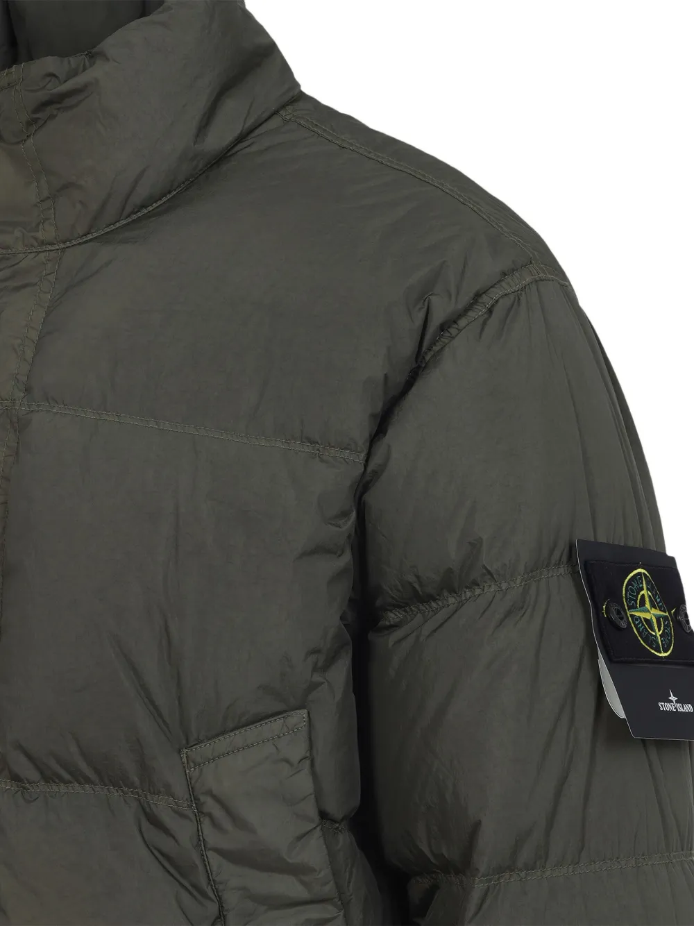 Stone Island logo-patch puffer-jacket Groen