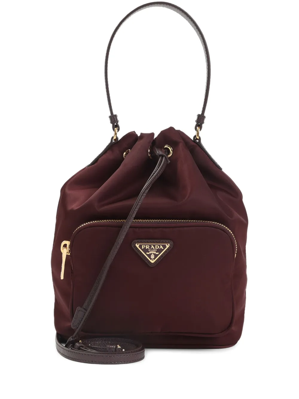 Prada Duet Re-Nylon bucket-tas Rood