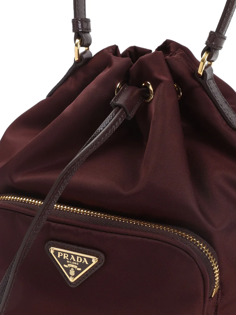 Prada Duet Re-Nylon bucket-tas Rood