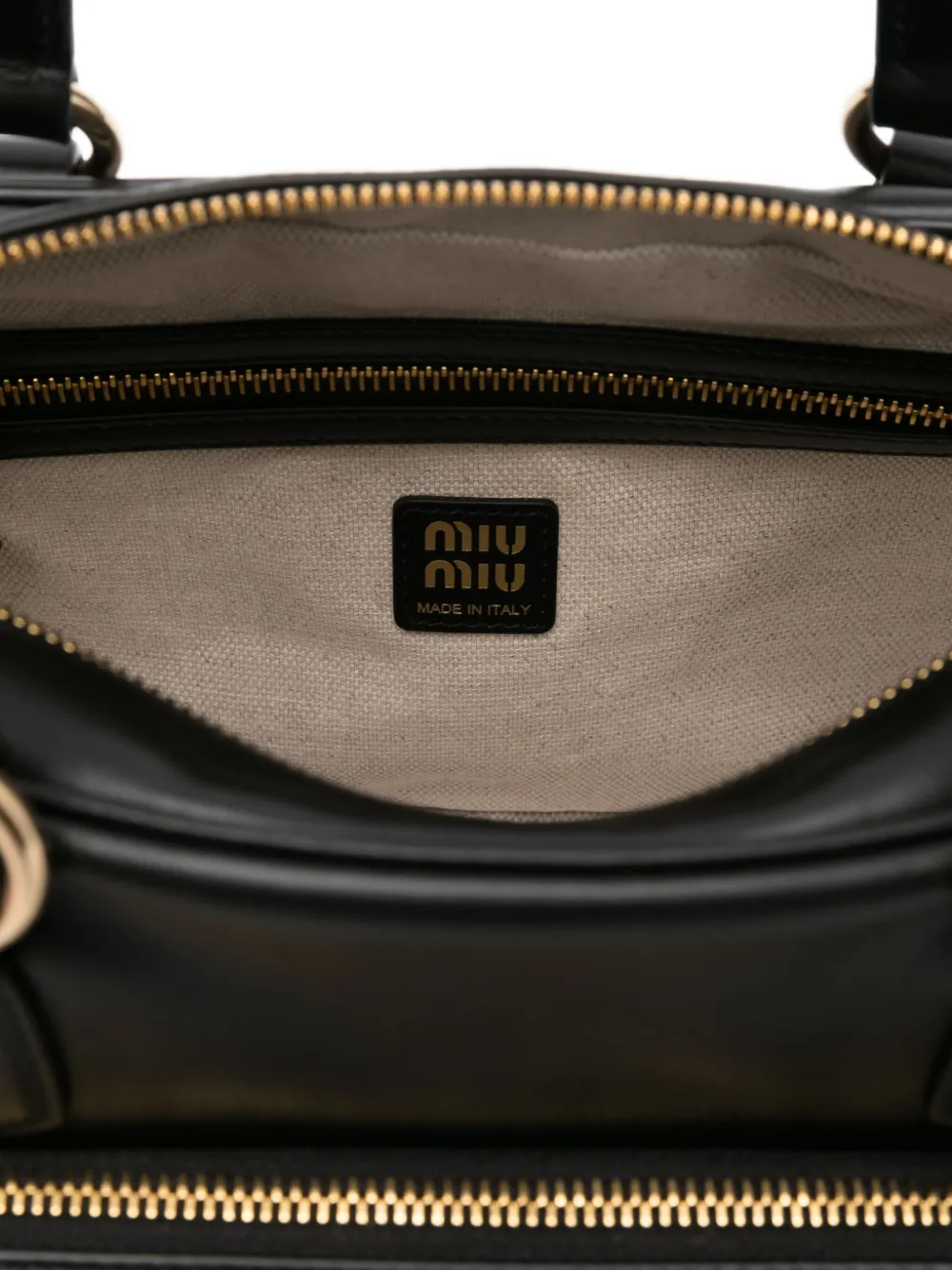 Miu Leren shopper Zwart