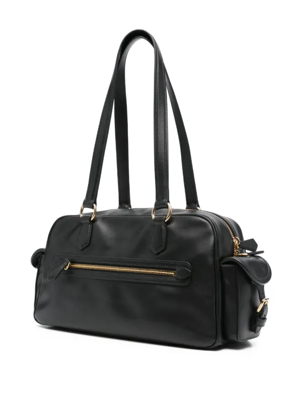 miu miu 黒レザーハンドバッグ Miu Miu レザー ハンドバッグ | ブラック | FARFETCH JP