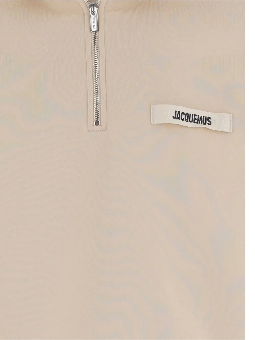 Jacquemus The Gros Grain sweater met hoge kraag en logo Beige