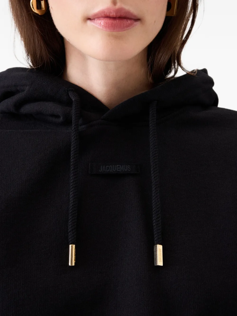 Jacquemus The Gros Grain sweater met trekkoord capuchon Zwart