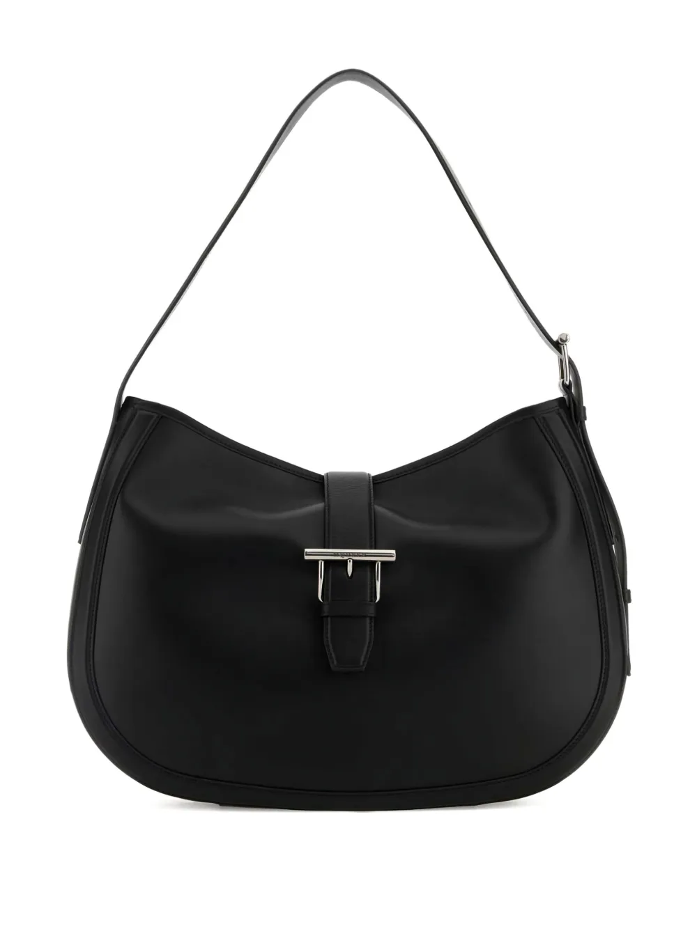 Alexander McQueen T-Bar buckle-fastening leather shoulder bag | Black | Image 1