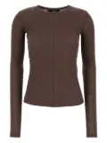 Weekend Max Mara long-sleeved cotton T-shirt - Brown