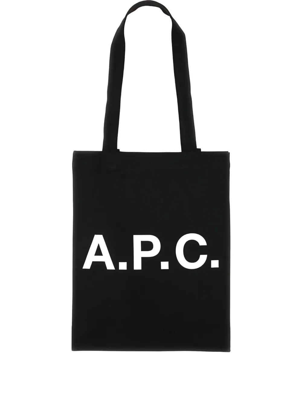 A.P.C. Lou logo-print canvas tote bag - ブラック A.P.C. Lou logo-print canvas tote bag - ブラック