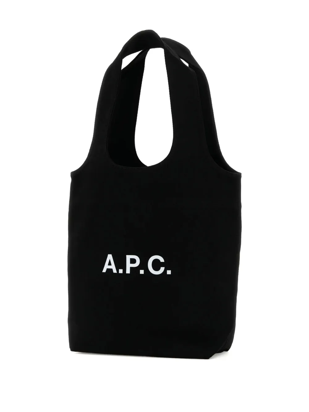 Apc Black Canvas Small Ninon Shopping Bag