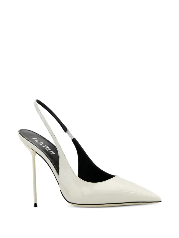 Paris Texas 105mm Lidia Slingback Pumps | White | FARFETCH