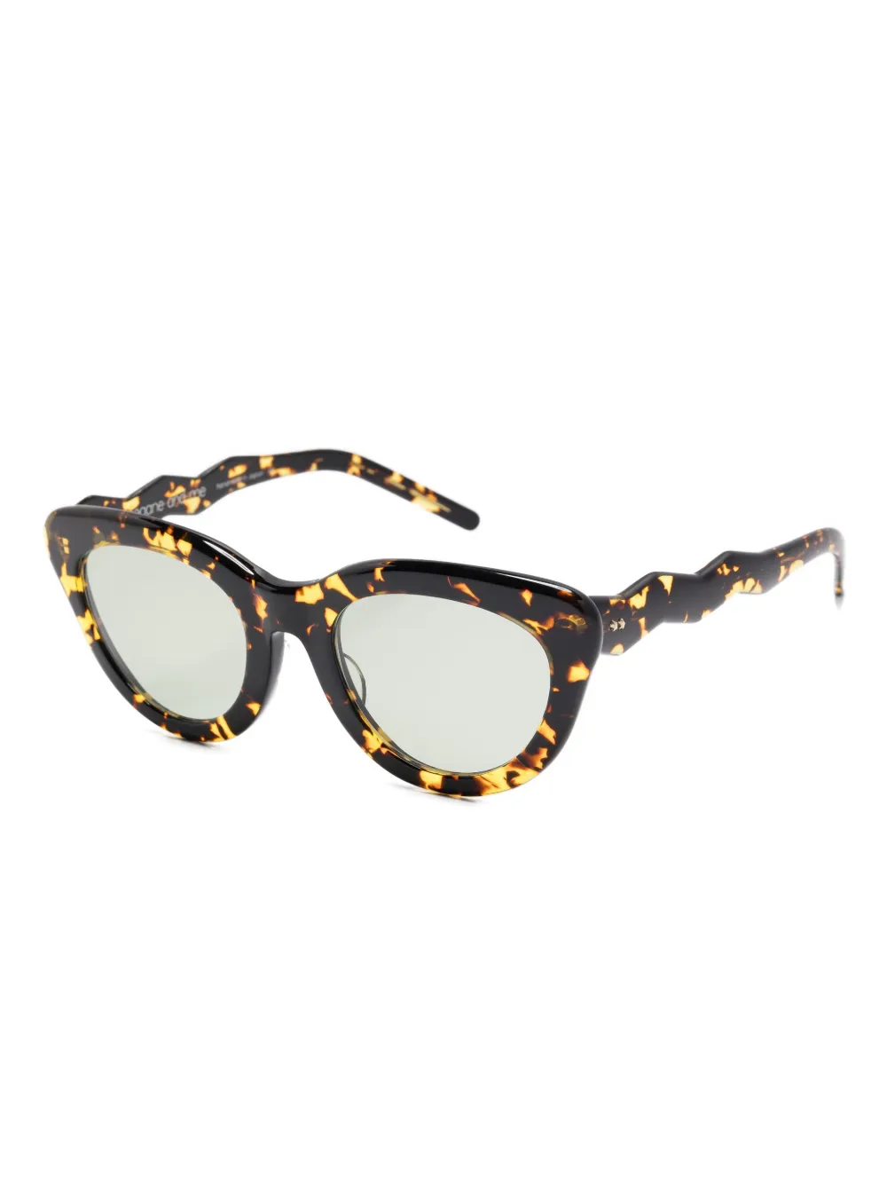 Megane and Me Brook tortoiseshell-pattern sunglasses Bruin
