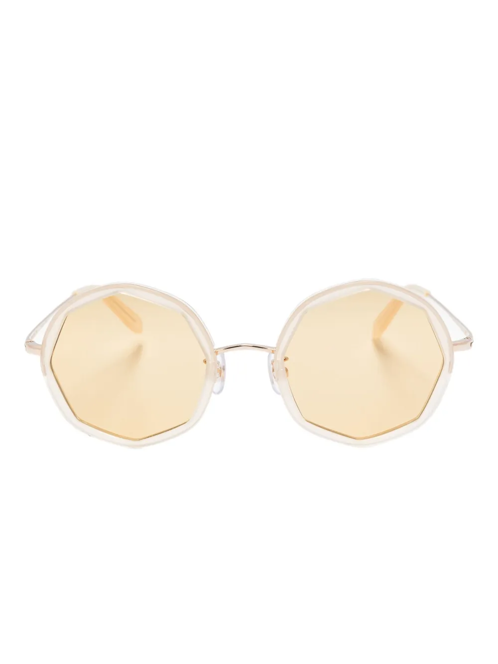 Megane and Me round-frame sunglasses Beige