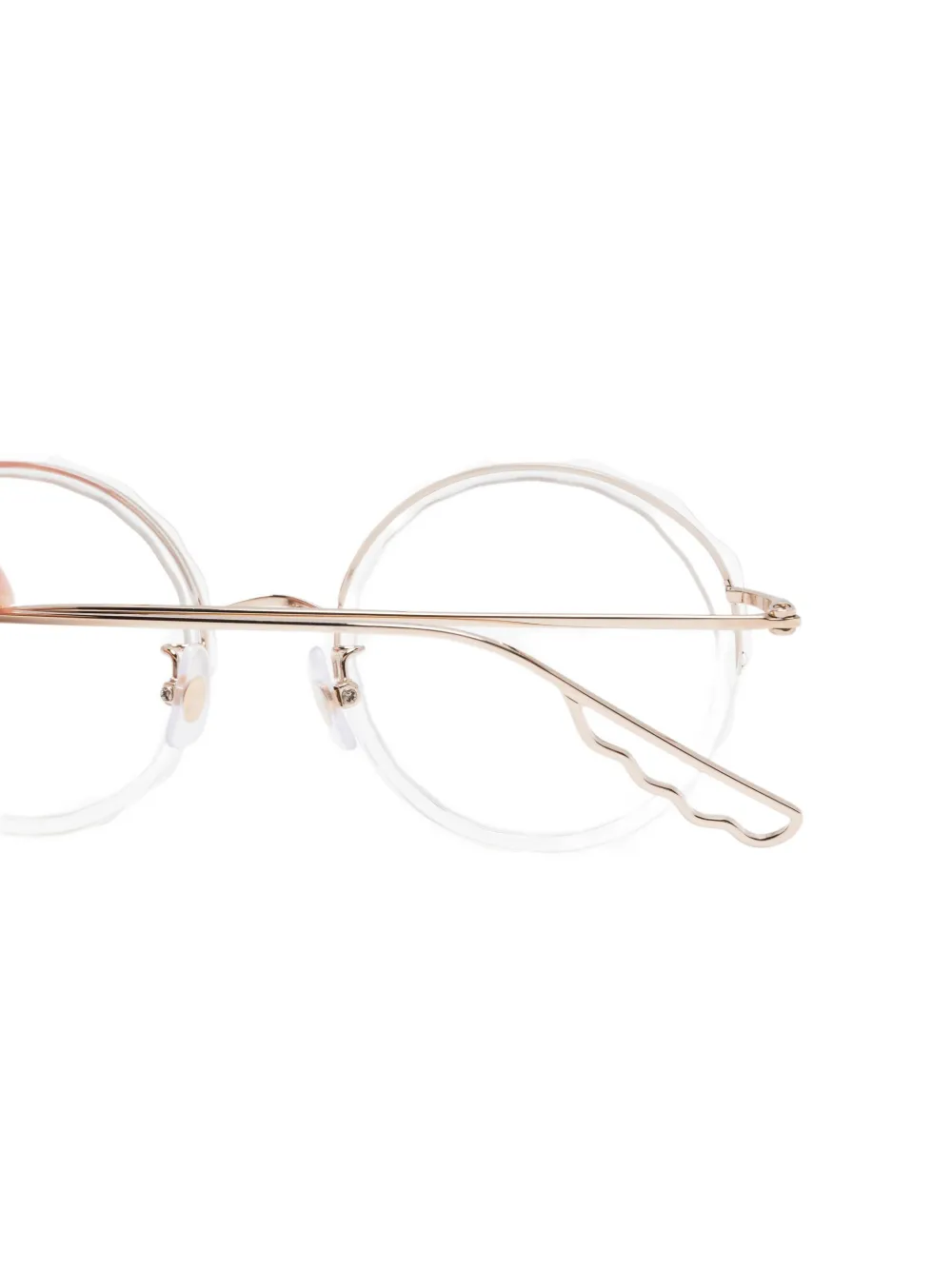  Megane And Me Round-frame Glasses - White 
