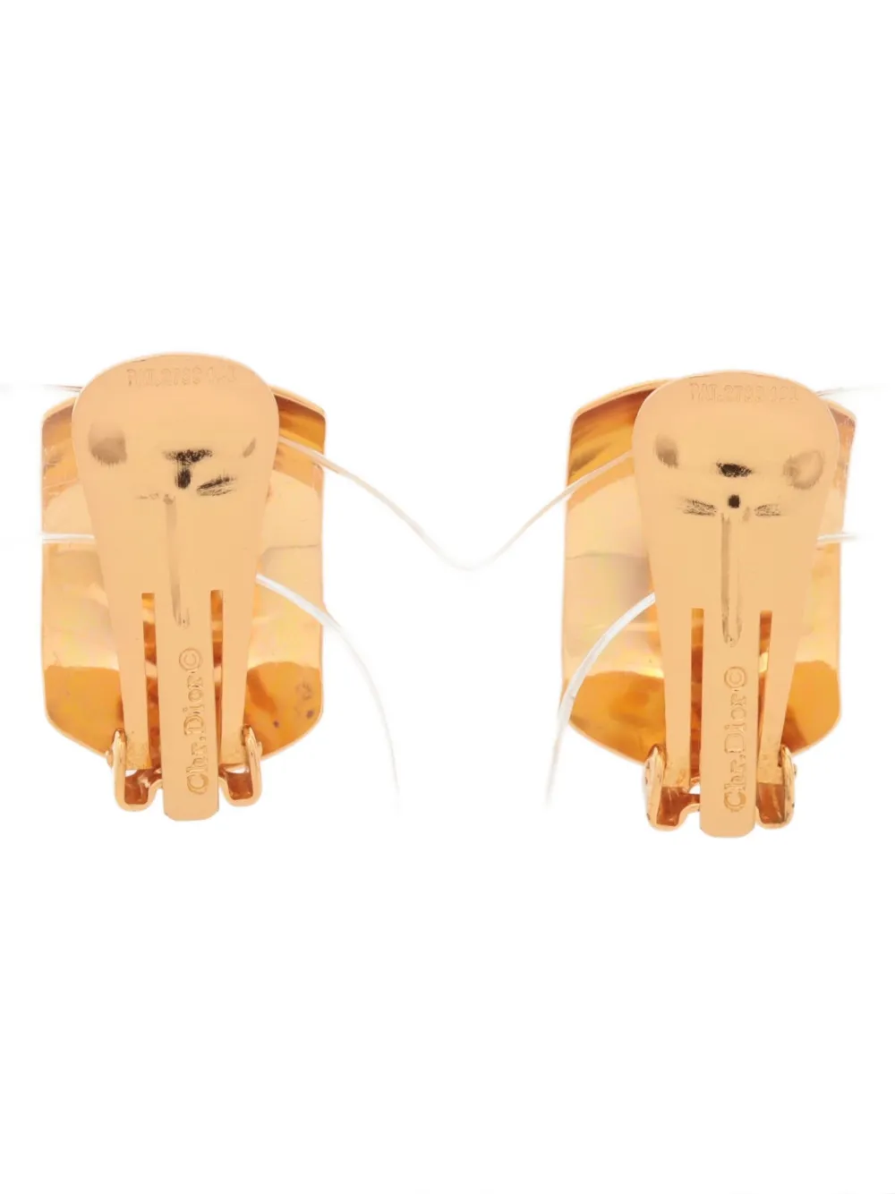Pre-owned Dior Curved Clip-on Earrings