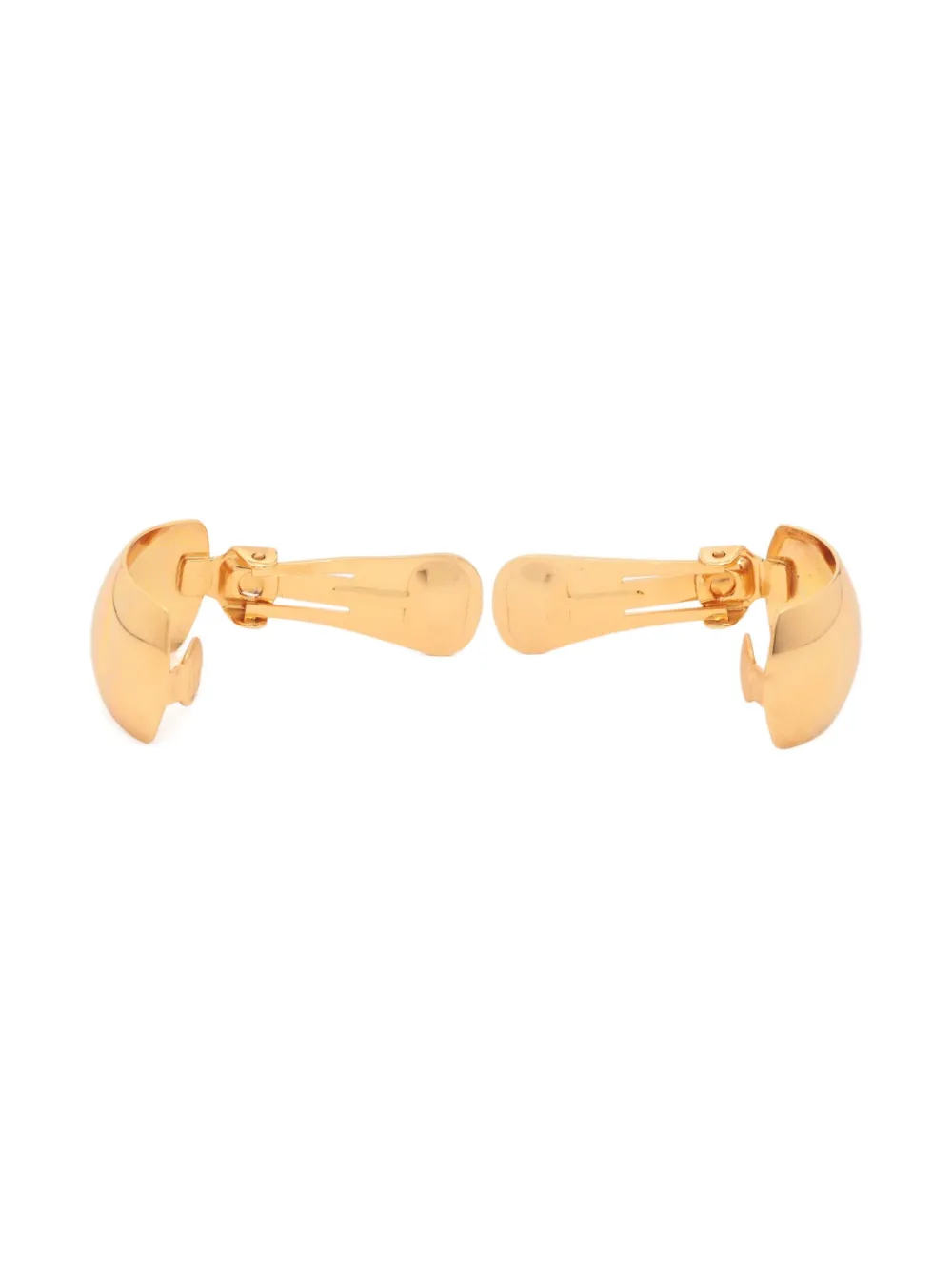 Pre-owned Dior Curved Clip-on Earrings