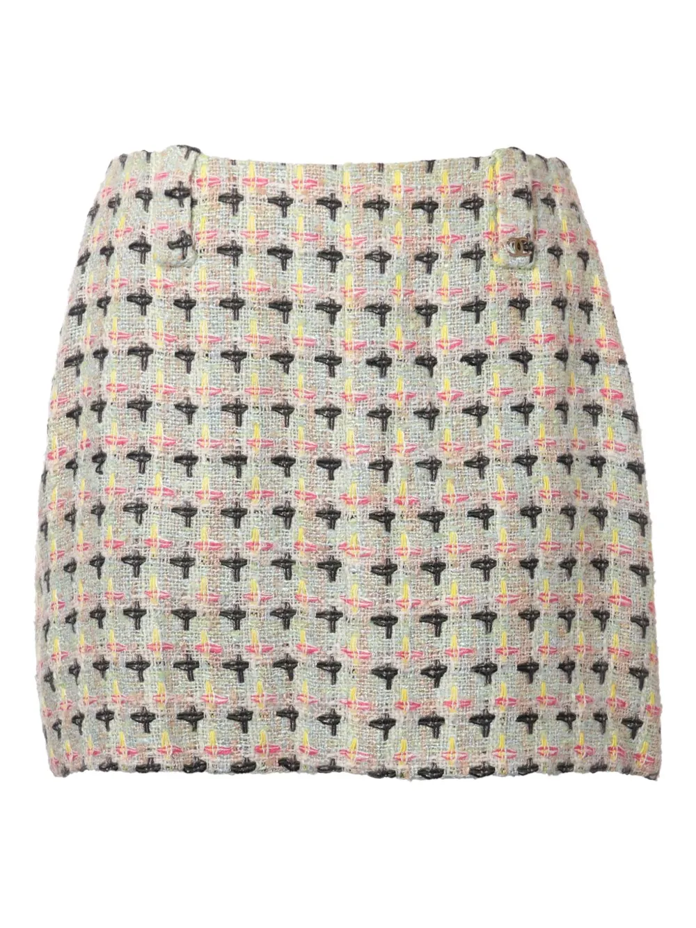 Pre-owned Chanel Tweed Patterned Mini Skirt