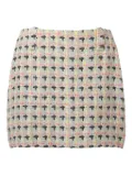 CHANEL Pre-Owned tweed patterned mini skirt - Green