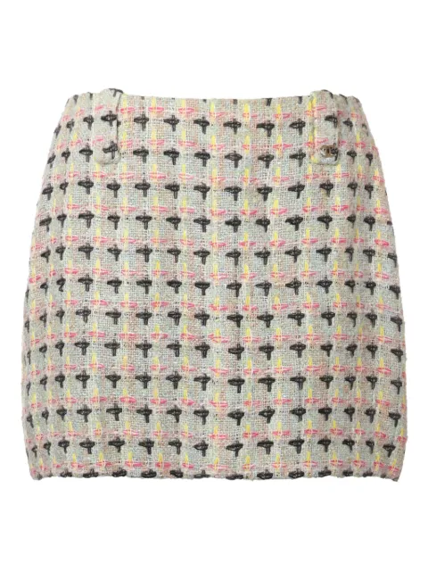 CHANEL Pre-Owned tweed patterned mini skirt