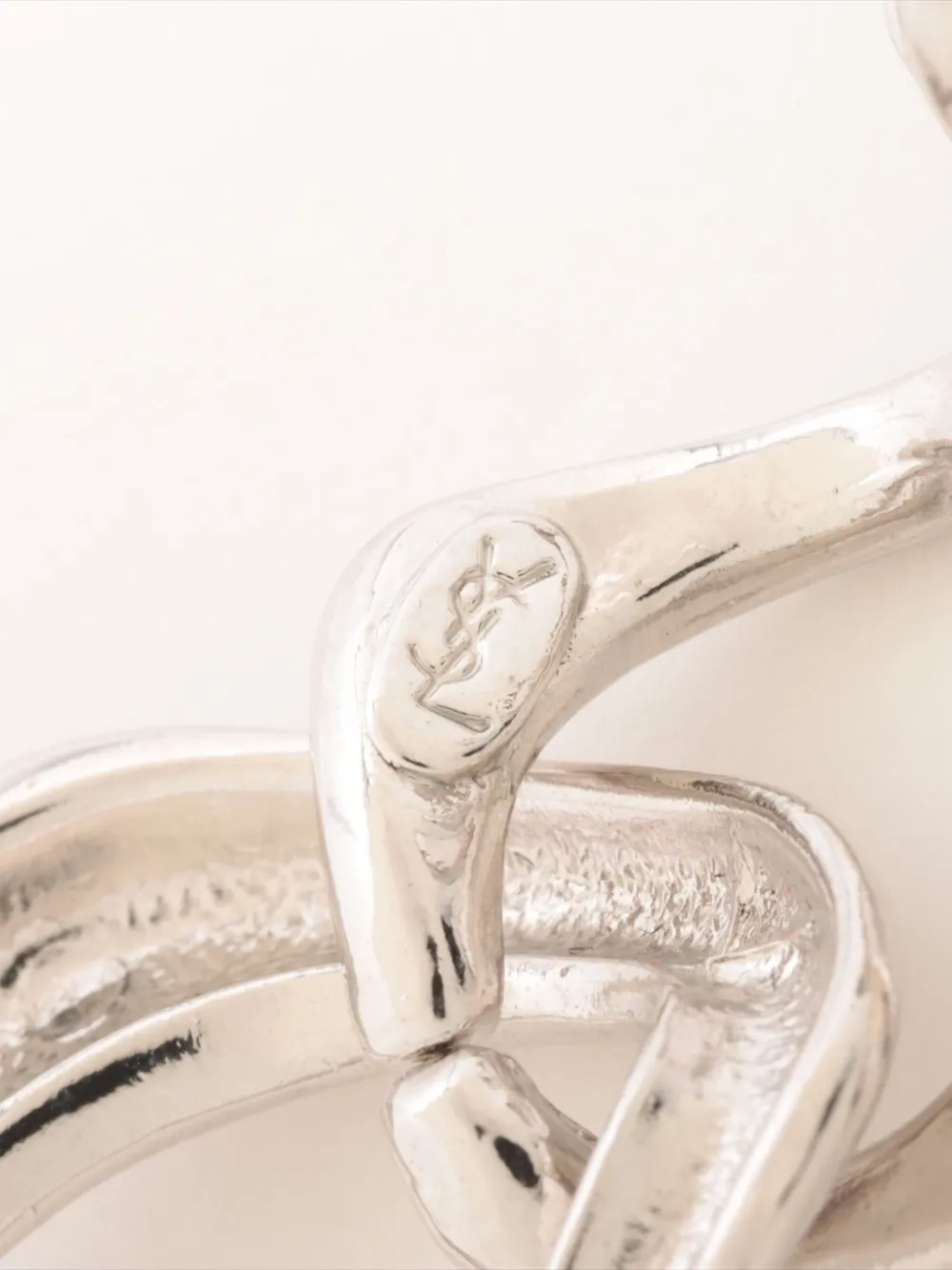 Pre-owned Saint Laurent Interlocked-detail Dangle Earrings