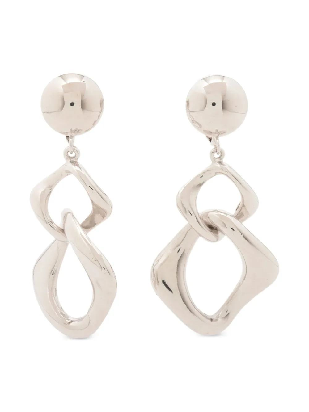 interlocked-detail dangle earrings