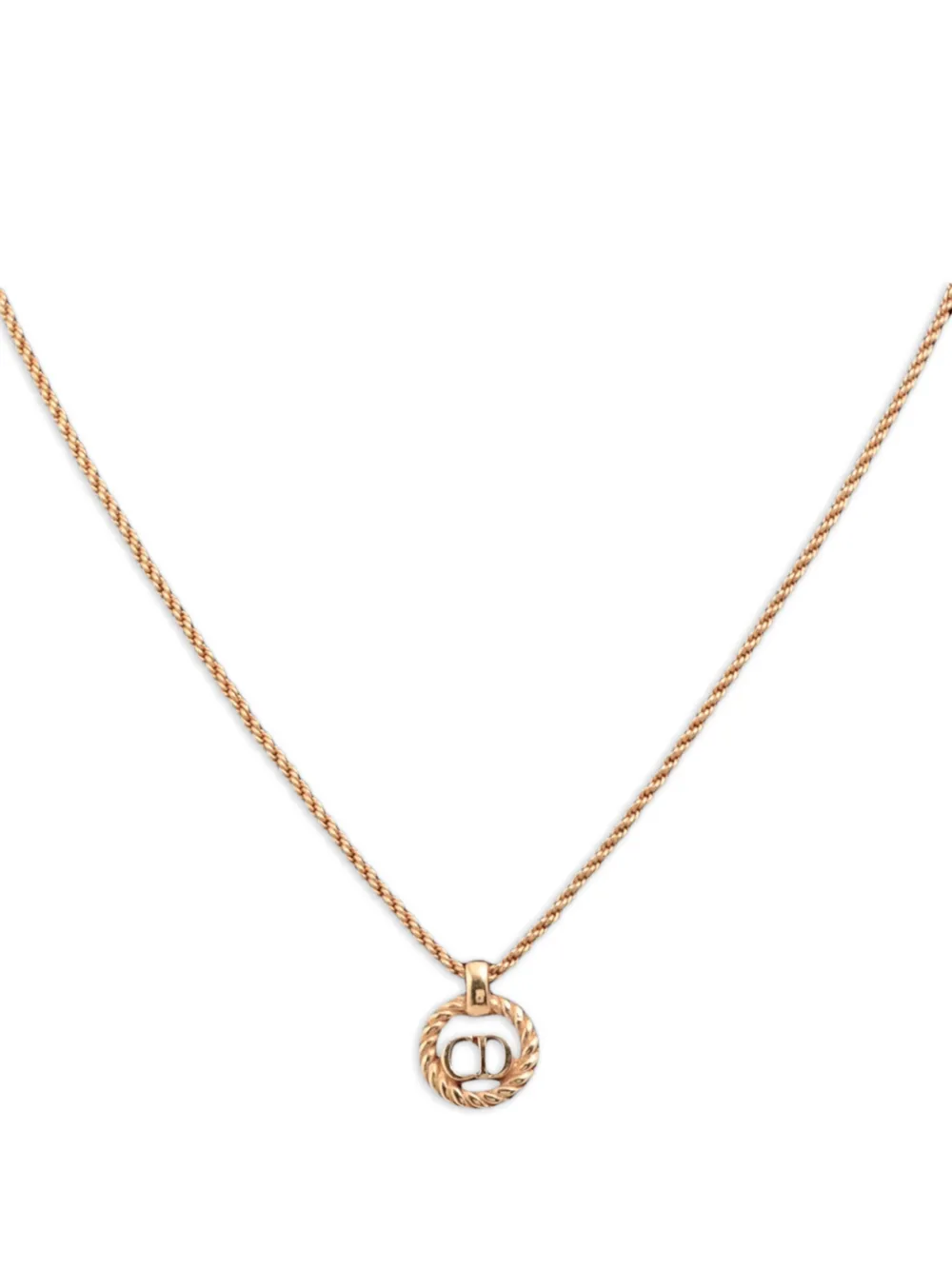 Christian Dior Pre-Owned CD-pendant rope-chain necklace | Gold | Image 1