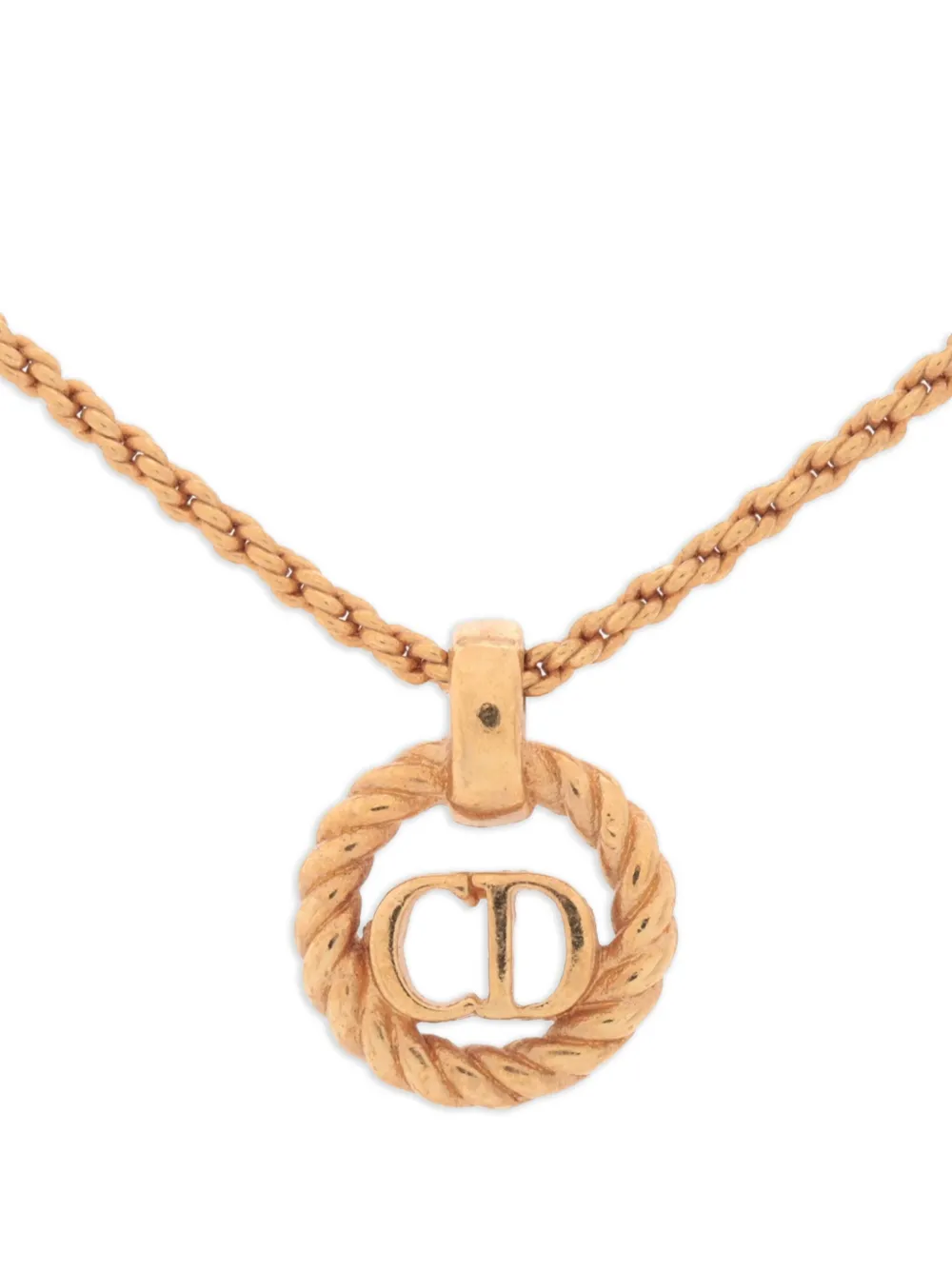 Christian Dior Pre-Owned CD-pendant rope-chain necklace | Image 2