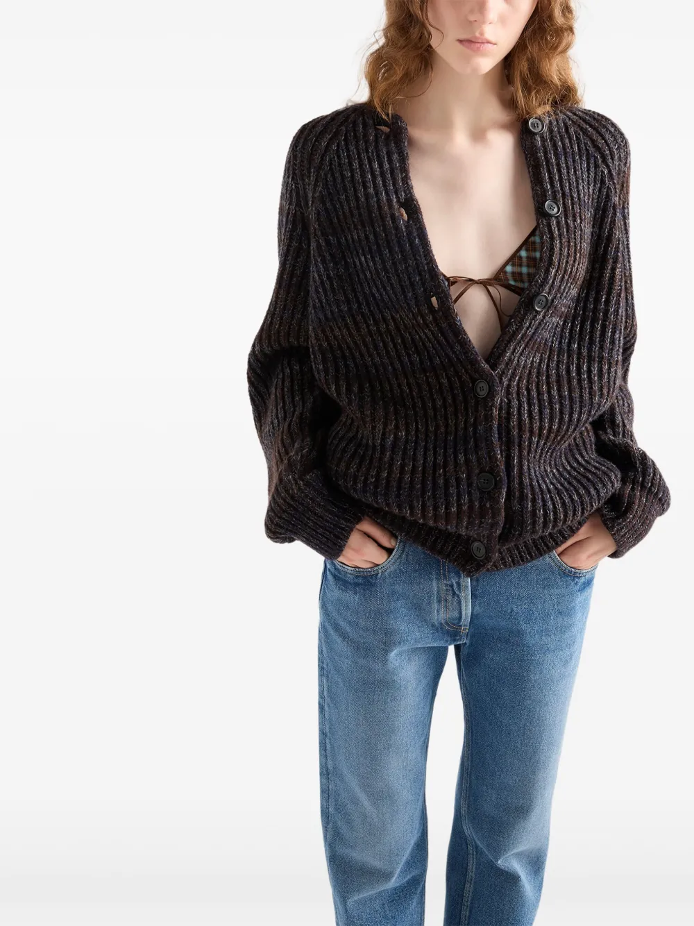 Prada Jeans met logoplakkaat Blauw