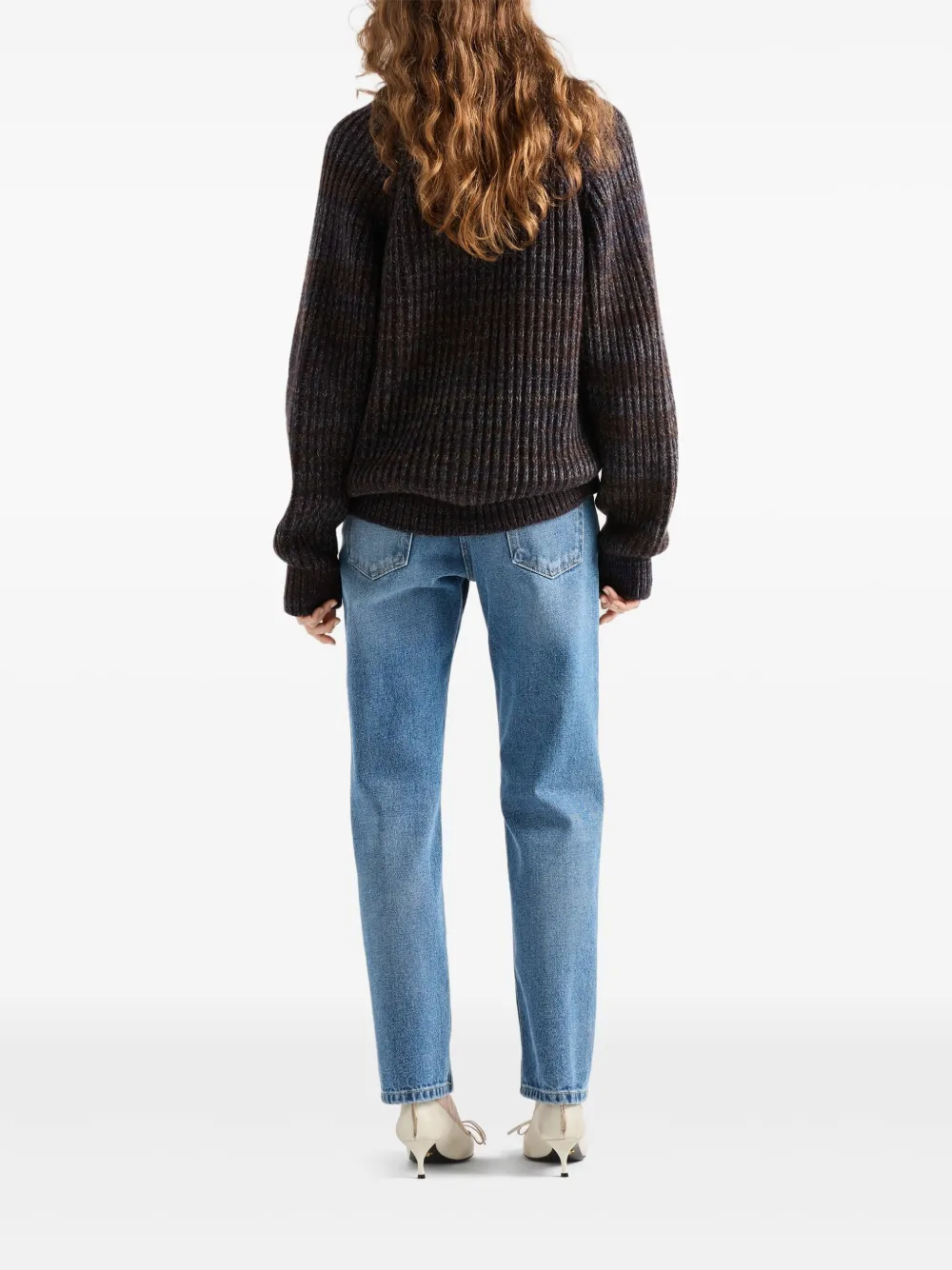 Prada Jeans met logoplakkaat Blauw