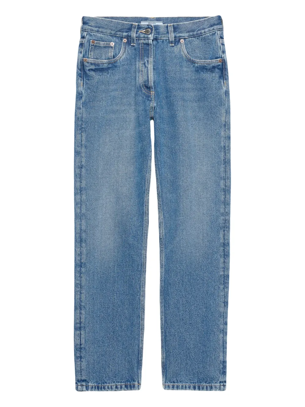 Prada logo-plaque jeans Blauw